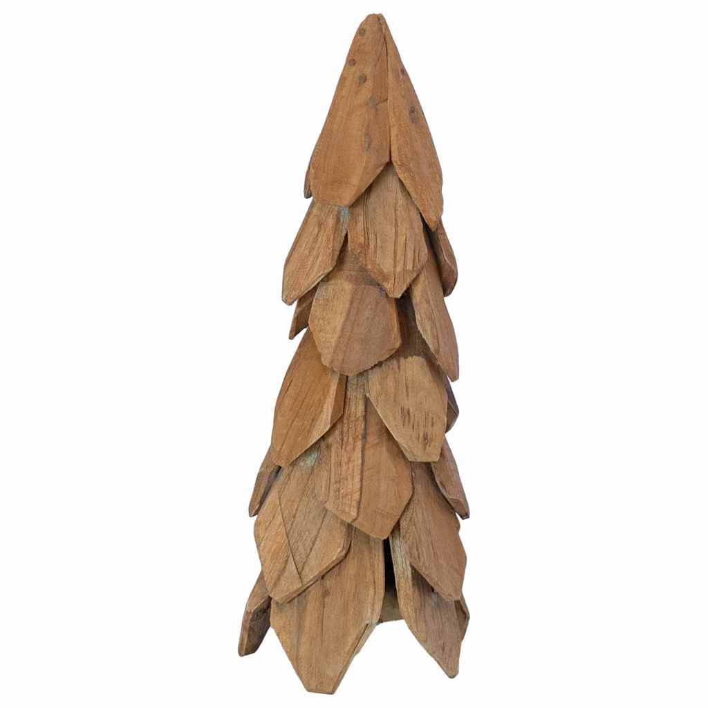 vidaXL Kerstboom met standaard Bruin 51 cm Massief teakhout