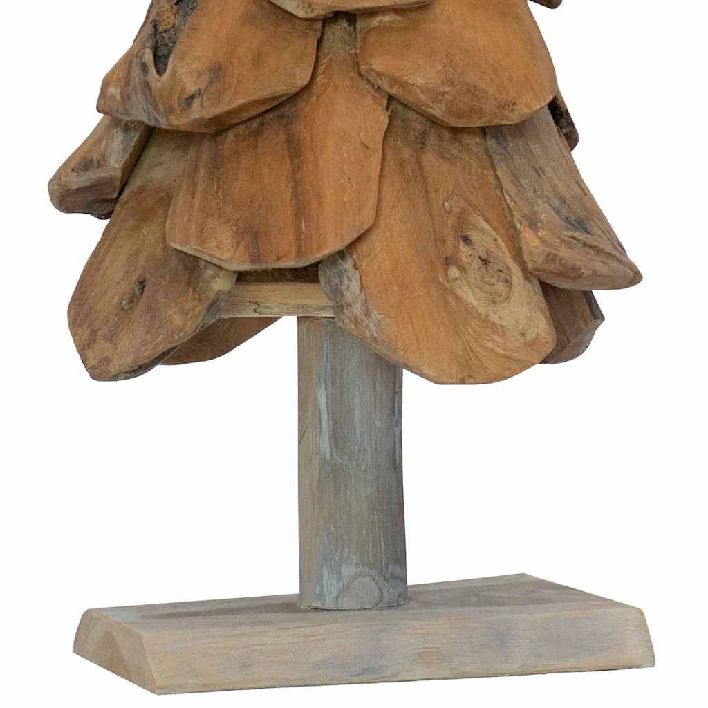 vidaXL Christmas Tree with Stand Brown 61 cm Solid Teakwood