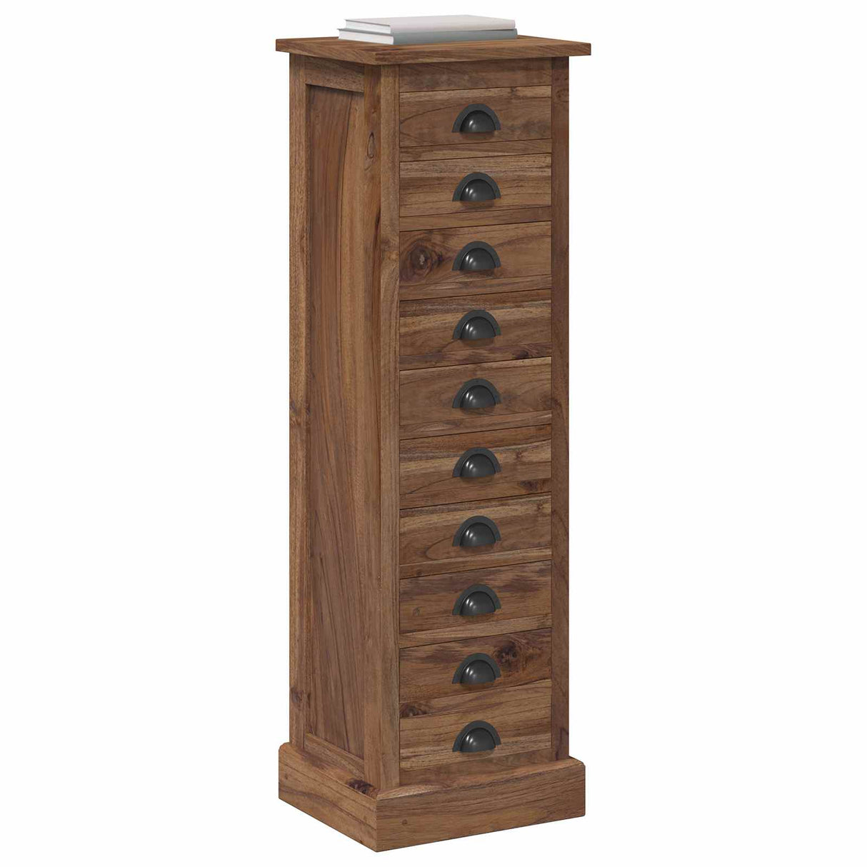 vidaXL Ladekast met lade Naturel 35 x 30 x 60 cm Massief Teakhout