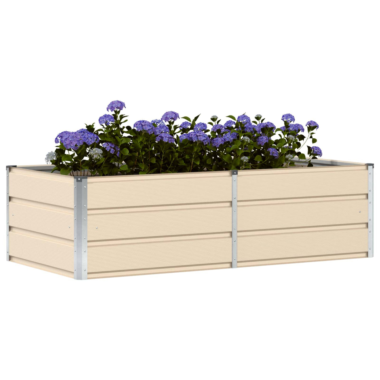 vidaXL Ivory Planter 160 x 80 x 45 cm Steel