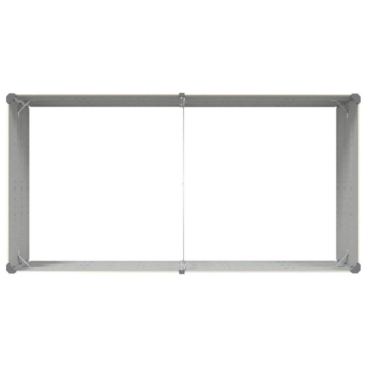 vidaXL Plantenbak Ivoor 195 x 100 x 45 cm Gegevens staal