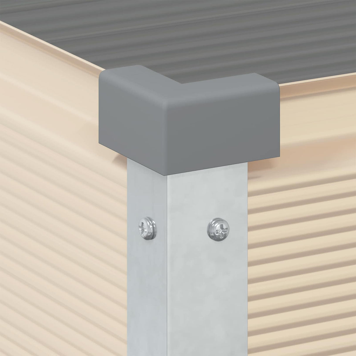 vidaXL Plantenbak Ivoor 100 x 45 x 90 cm Gegevens staal
