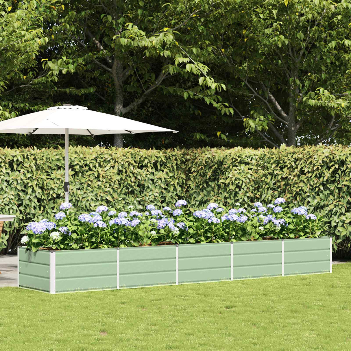 vidaXL Ivory Planter 160 x 80 x 45 cm Steel