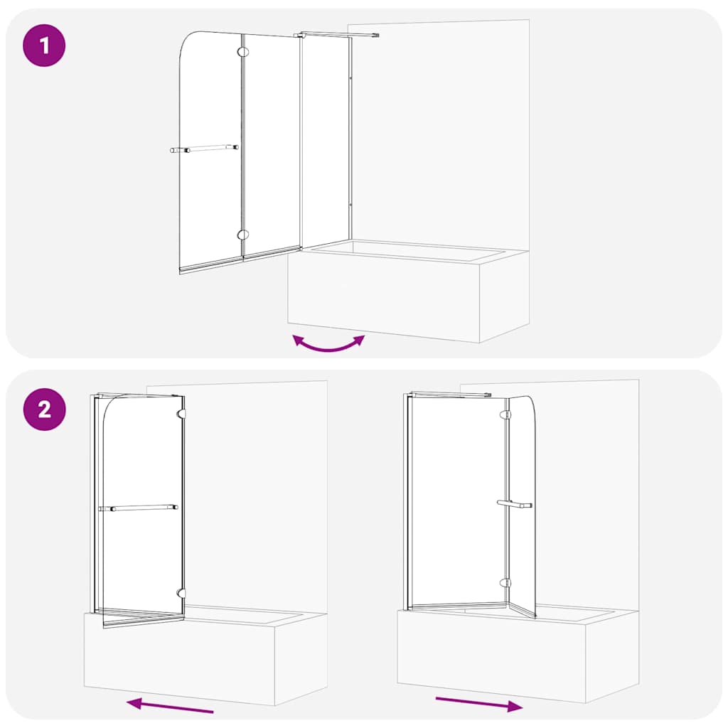 vidaXL Bi-Fold Shower Enclosure Dark Transparent 120 x 67 x 129 cm