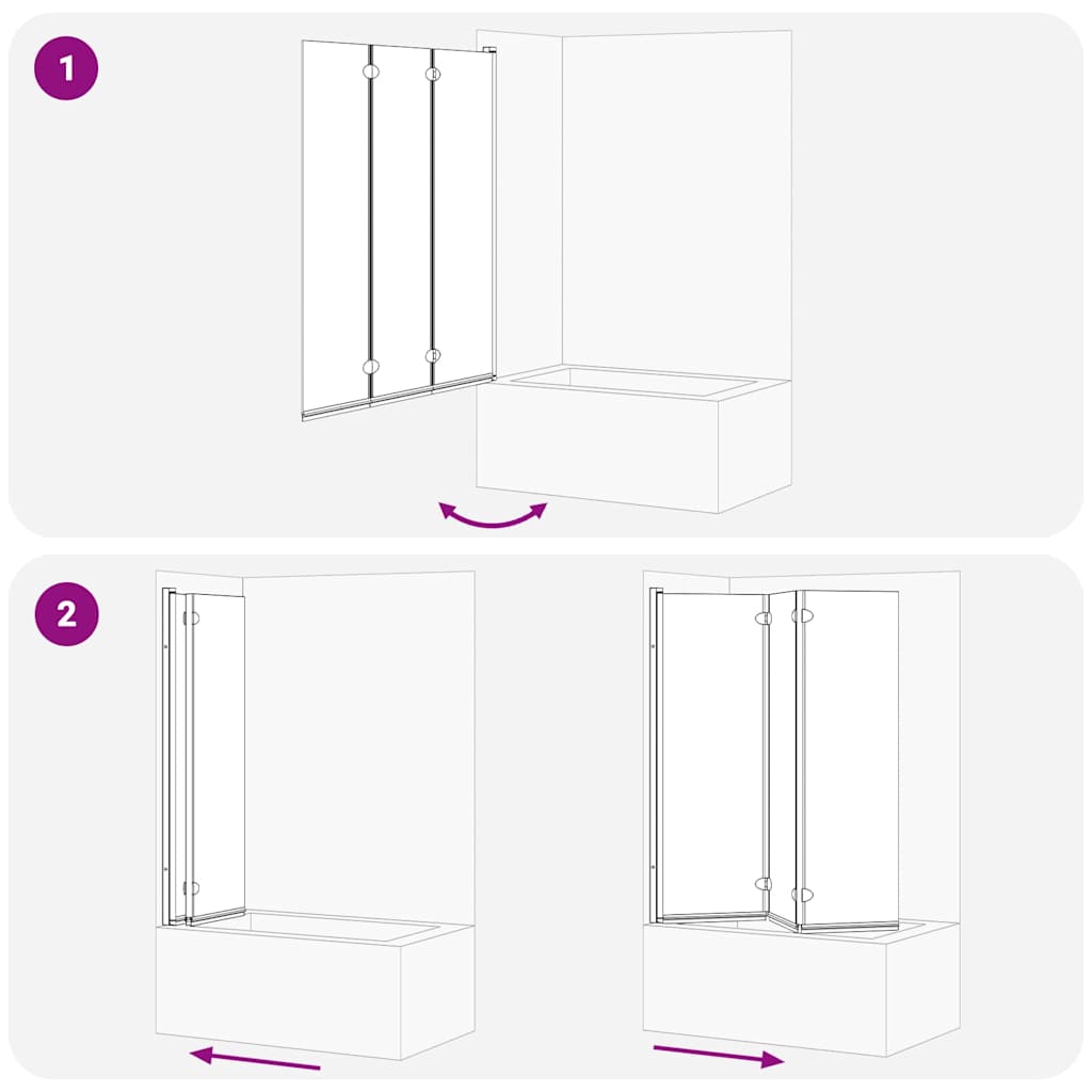 vidaXL Douche Omheining Zwart en Transparant 130 x 130 cm gehard glas