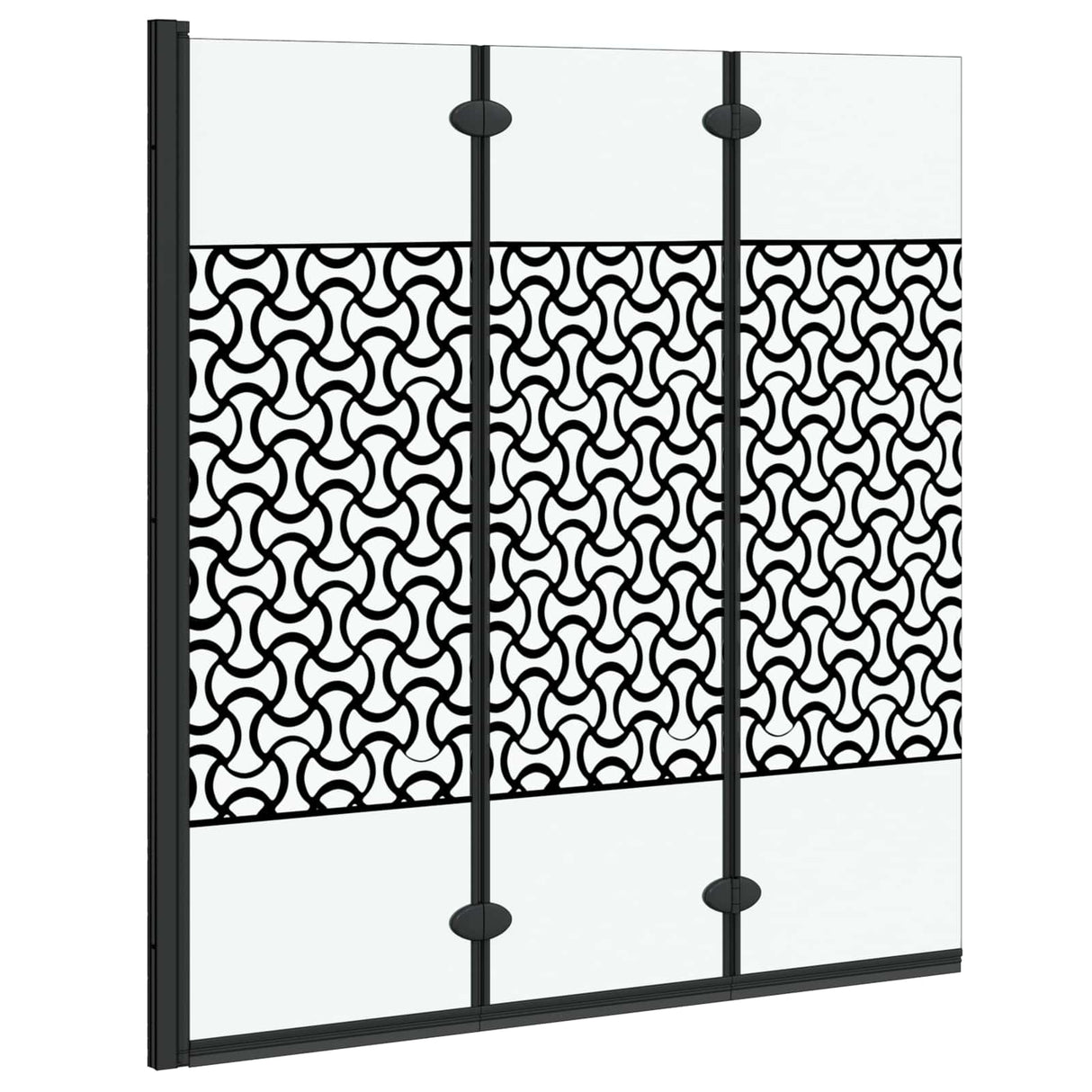 vidaXL Douche Omheining Zwart en Transparant 130 x 130 cm gehard glas