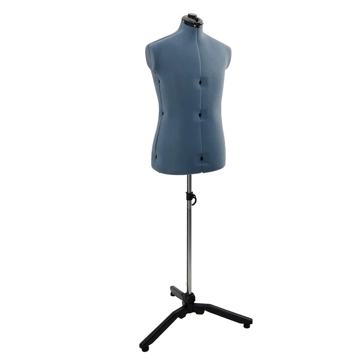vidaXL Verstelbaar Mannequin Blauw 37,5-45,5 inch Stof
