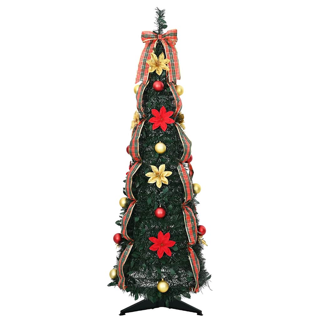 vidaXL Kunstkerstboom met 50 LED met standaard Groen 125 cm PVC