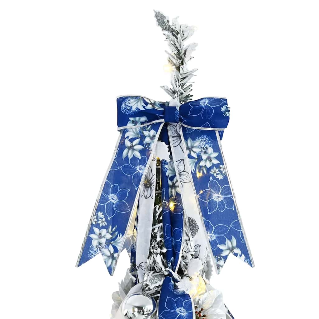 vidaXL Artificial Christmas Tree with 50 LED with Stand White 120 cm PVC
