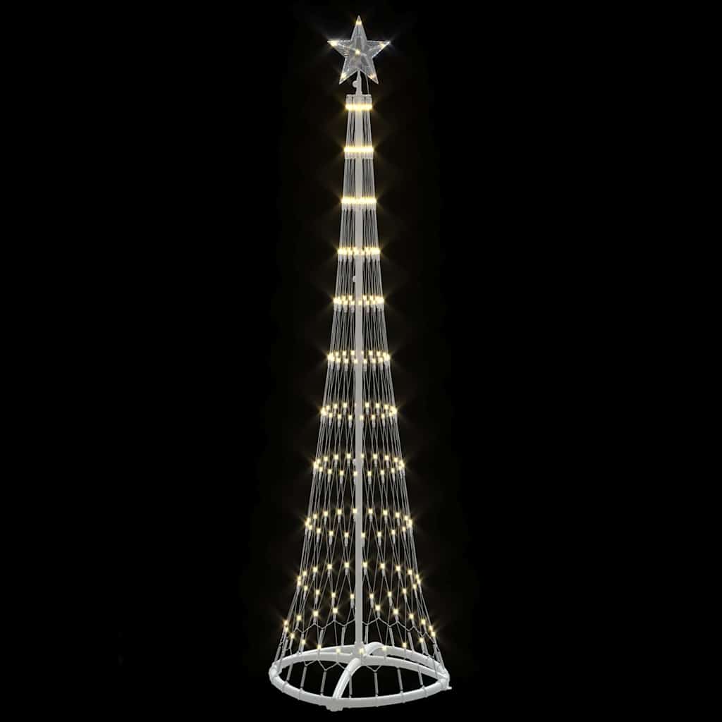 vidaXL LED Christmas tree with 230 warm white LEDs 51 x 51 x 190 cm Metal