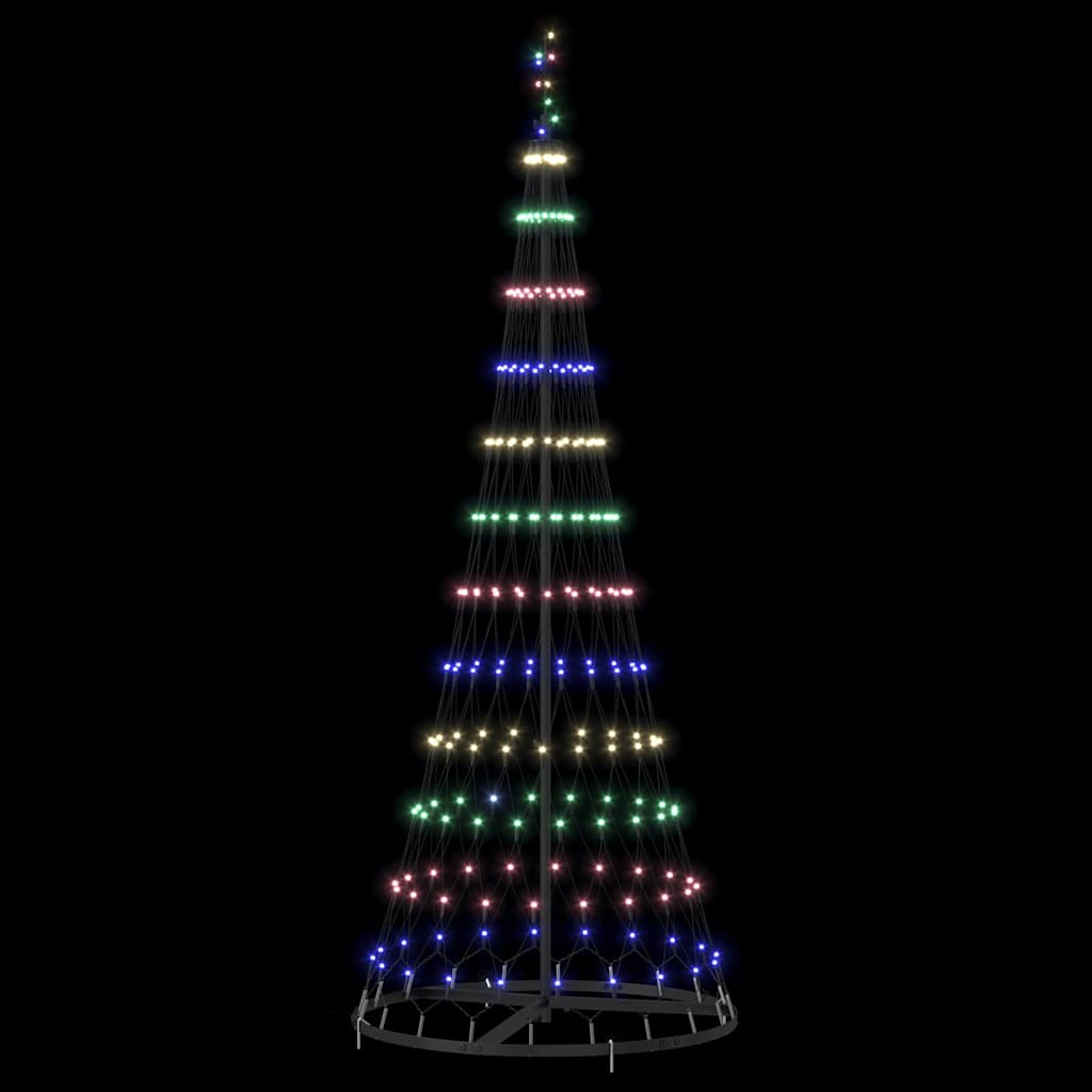 vidaXL LED kerstboom met 230 LED Multikleur 184.5 cm Metaal