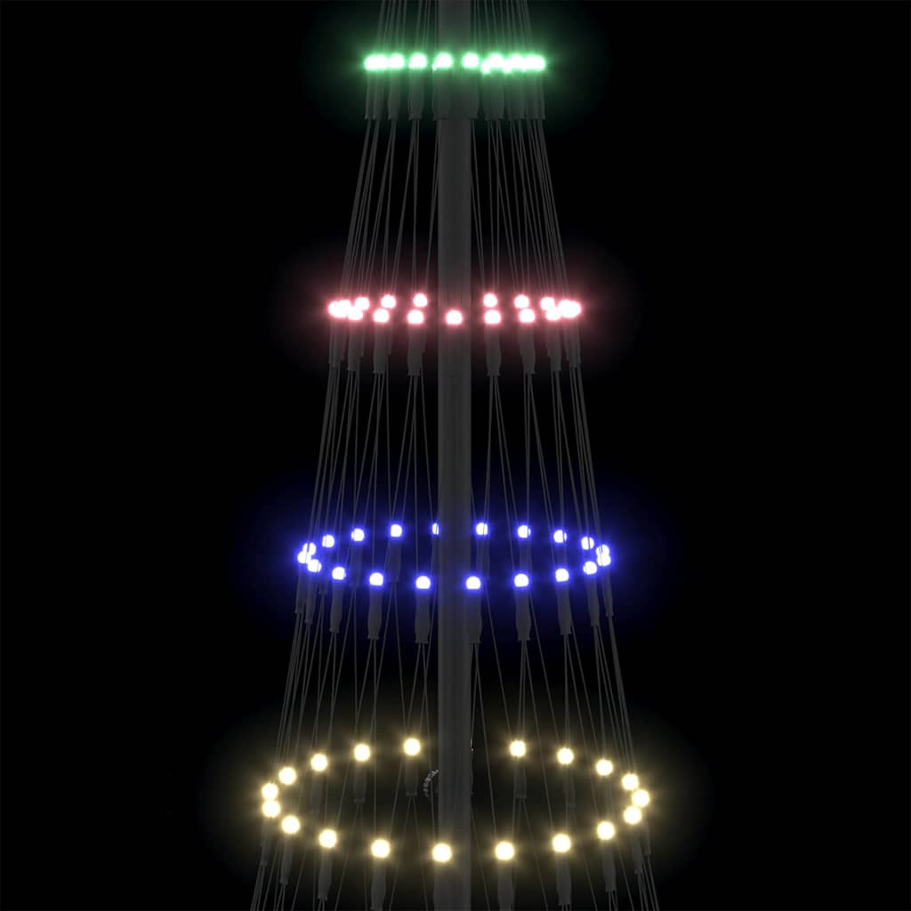 vidaXL LED kerstboom met 230 LED Multikleur 184.5 cm Metaal