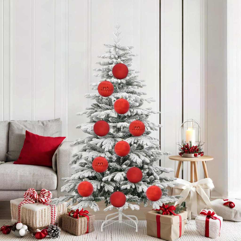 vidaXL Christmas Ball Set XL 15 pcs Red Plastic