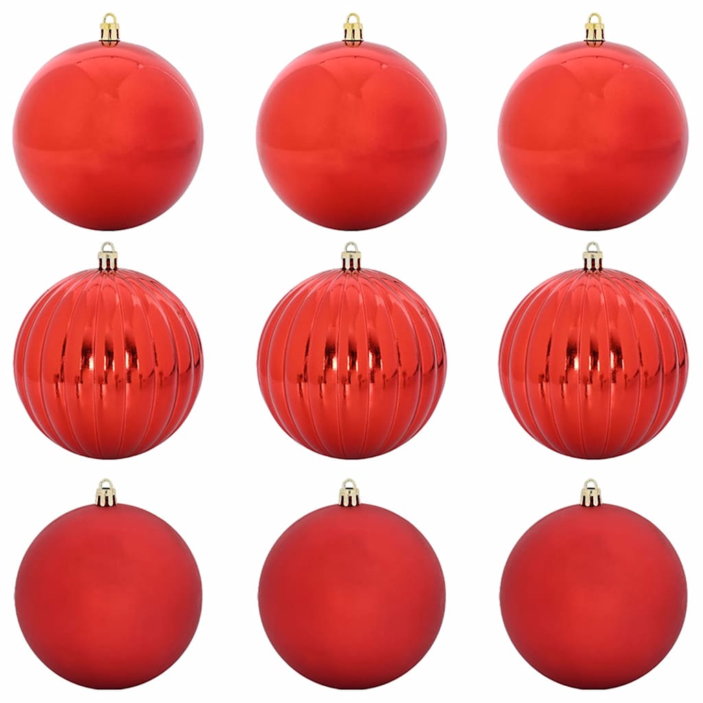 vidaXL Christmas Ball Set XL 15 pcs Red Plastic