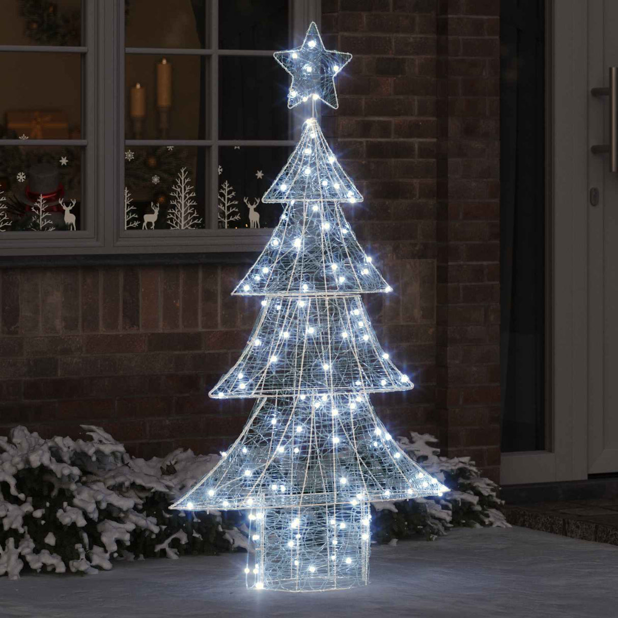 vidaXL Kerstboom met 100 LED Warmwit 120 cm Acryl