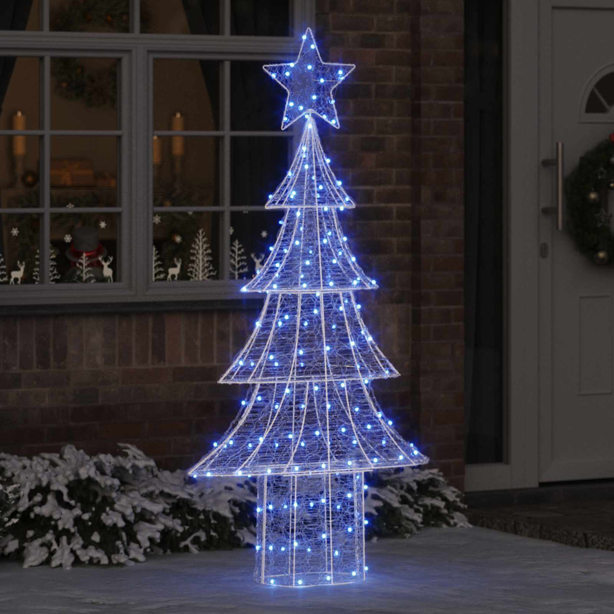 vidaXL Kerstboom met 100 LED Warmwit 120 cm Acryl