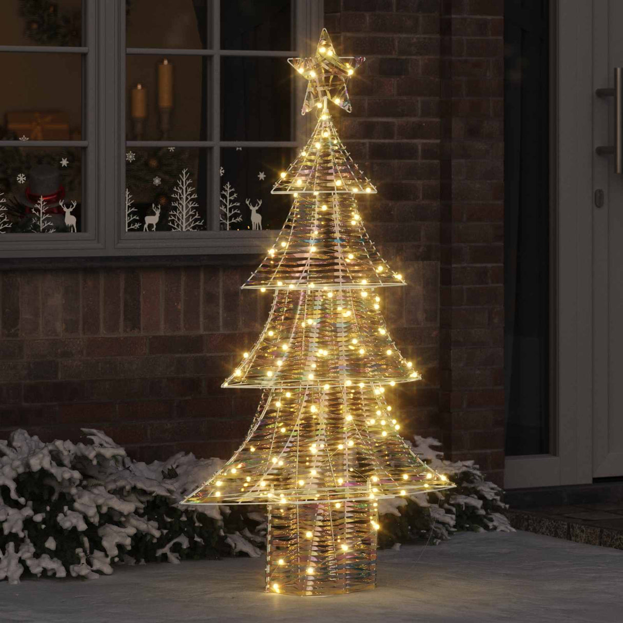 vidaXL Kerstboom met 120 LED Warmwit 120,5 cm PET