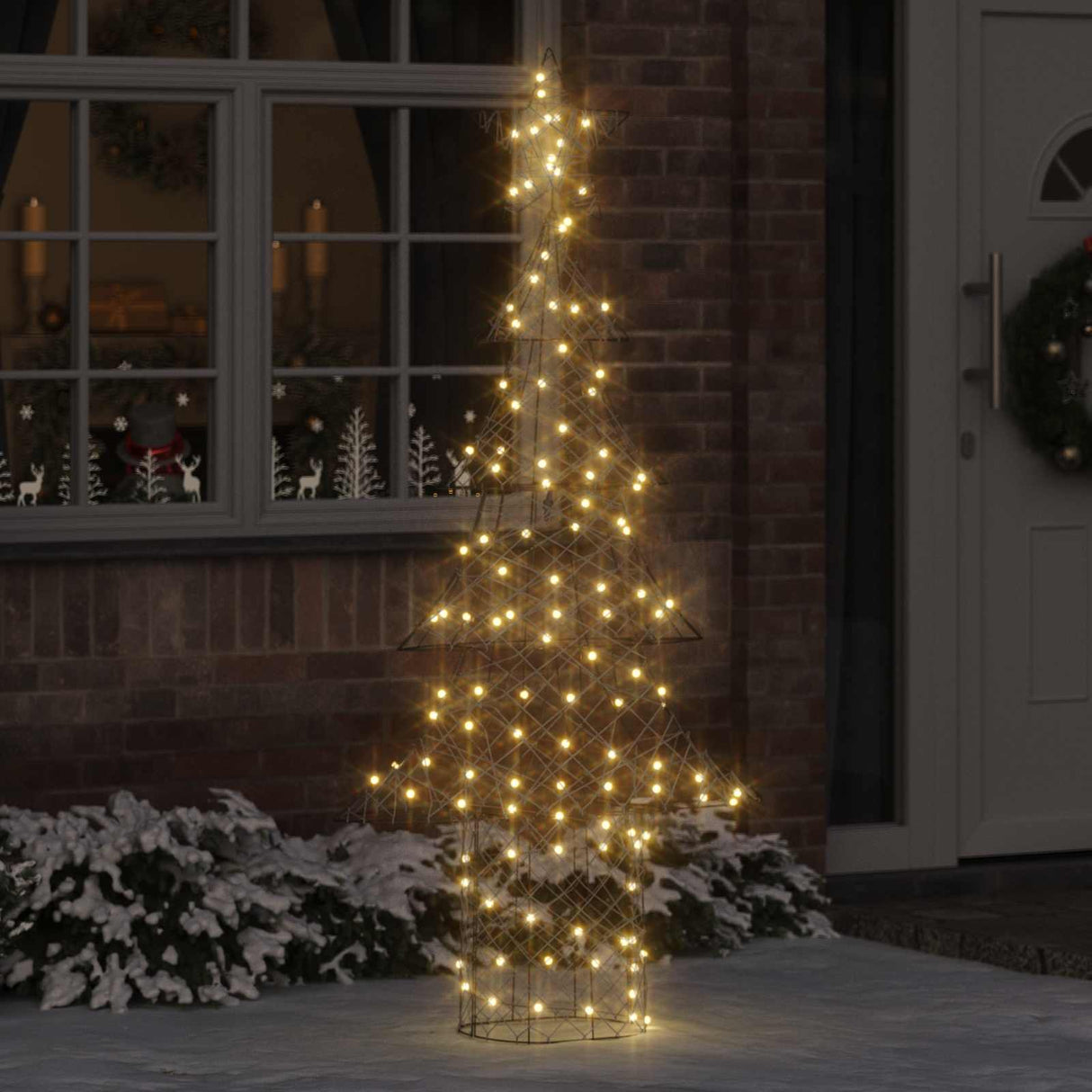 vidaXL Kerstboom met 120 LED Warmwit 120,5 cm PET