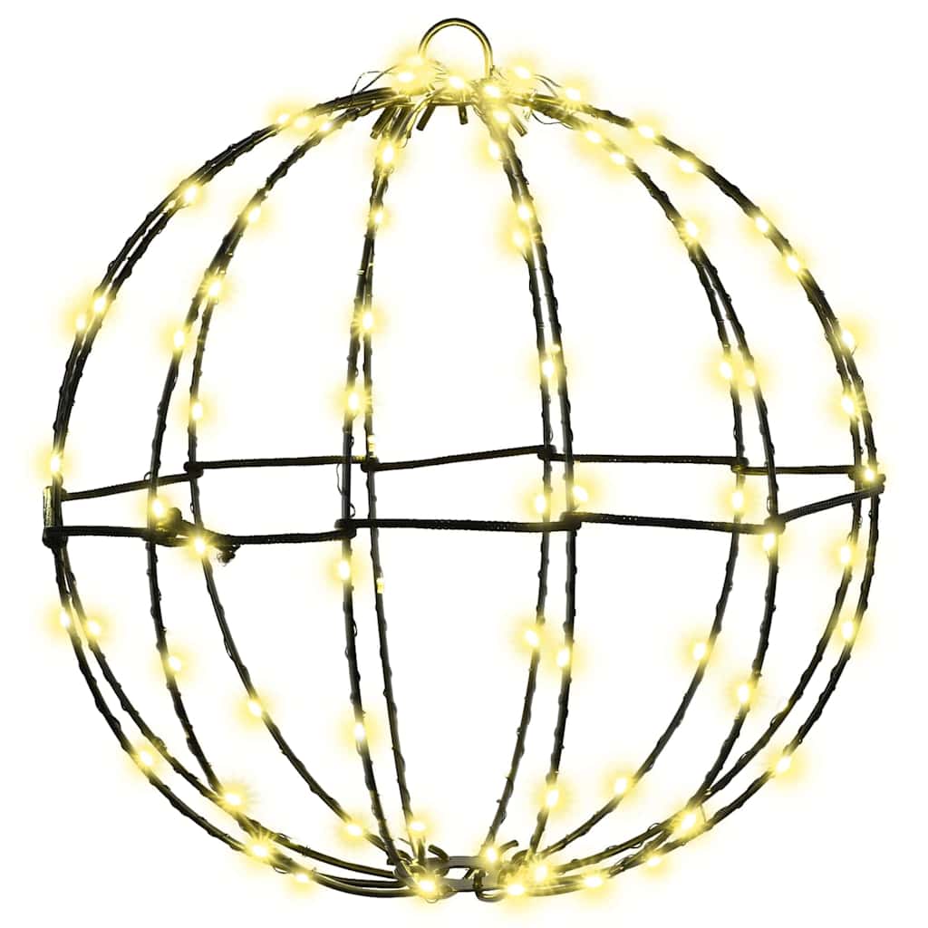 vidaXL Bal met 160 LED Warmwit 50,5 x 50,5 x 52 cm Metaal