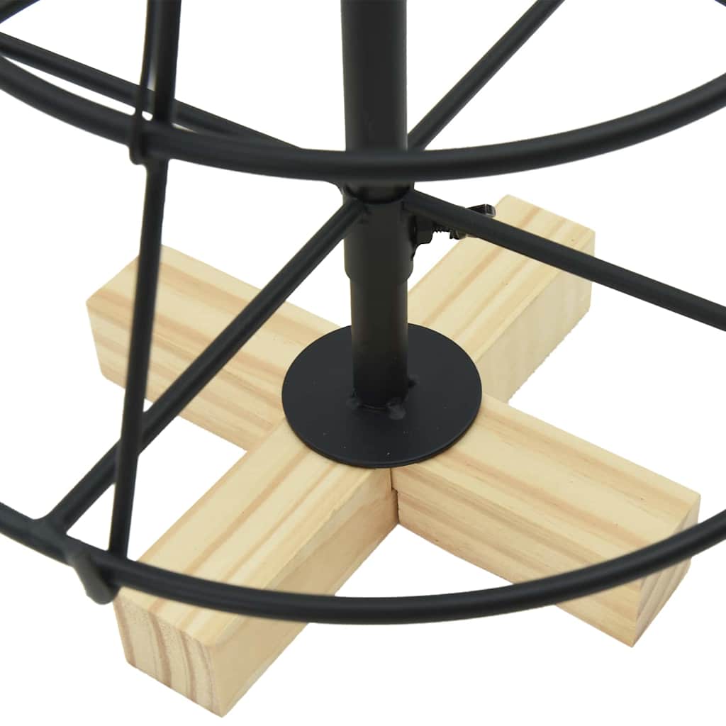 vidaXL Kerst Cone Boom met standaard Zwart 60 cm Staal