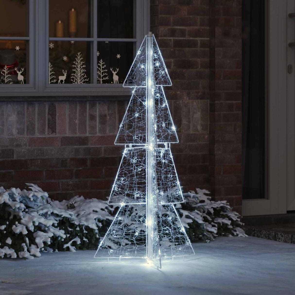 vidaXL Kerstboom met 100 LED Warmwit 120 cm Acryl