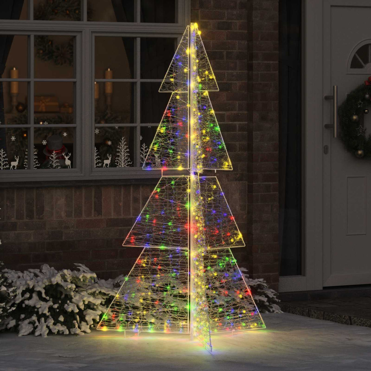 vidaXL Kerstboom met 100 LED Warmwit 120 cm Acryl