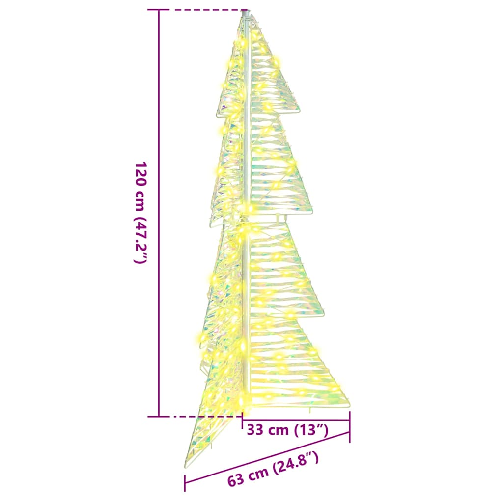 vidaXL Kerstboom met 100 LED Warmwit 120 cm PET