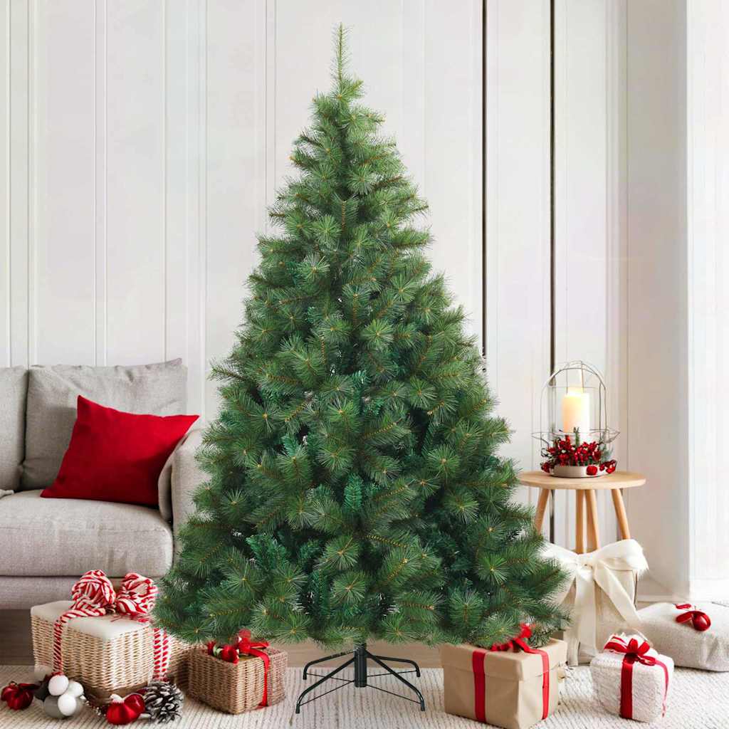 vidaXL Kunstmatige Hinged Kerstboom Groen 120 cm PVC, staal