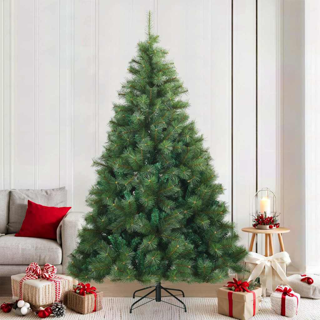 vidaXL Kunstmatige Hinged Kerstboom Groen 120 cm PVC, staal