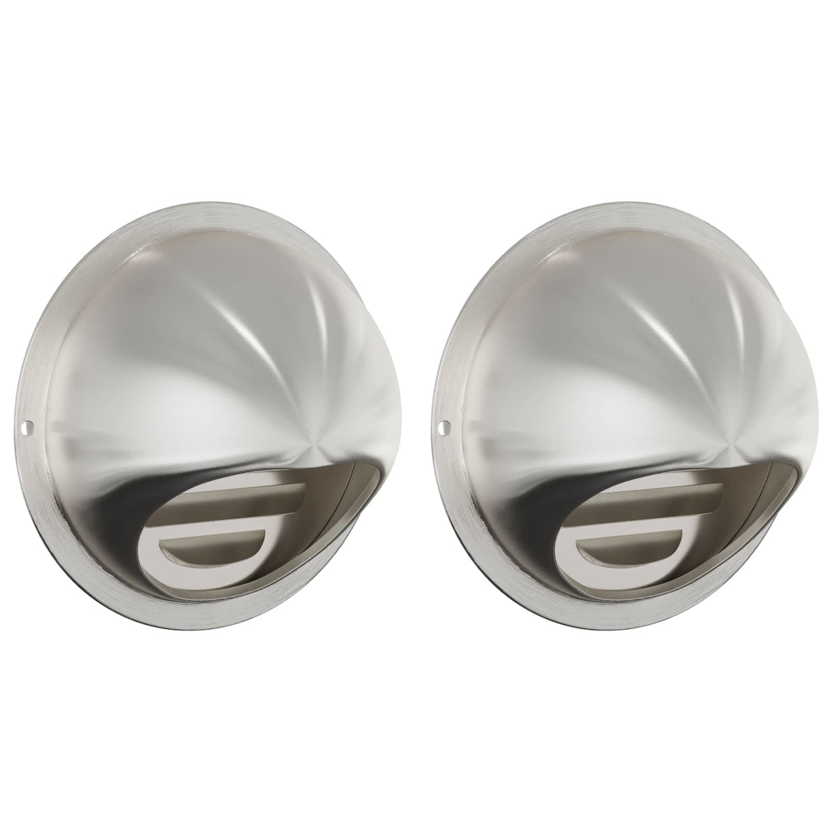 vidaXL Luchtventilatieroosters 2 pcs Zilver 80 mm Roestvrij staal