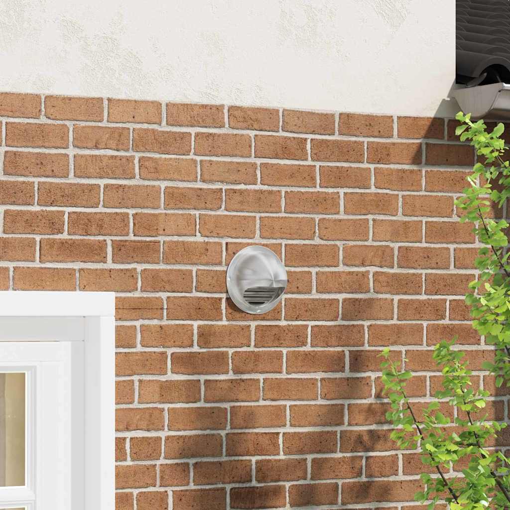 vidaXL Luchtventilatieroosters 2 pcs Zilver 80 mm Roestvrij staal