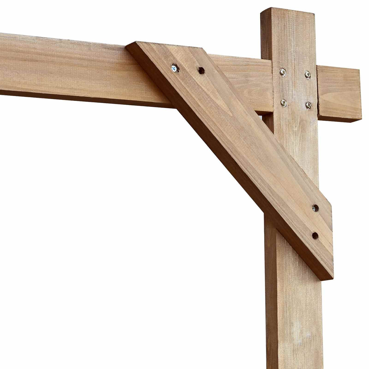 vidaXL Huwelijksboog Lichtbruin 225 x 95 x 226 cm Massief vurenhout