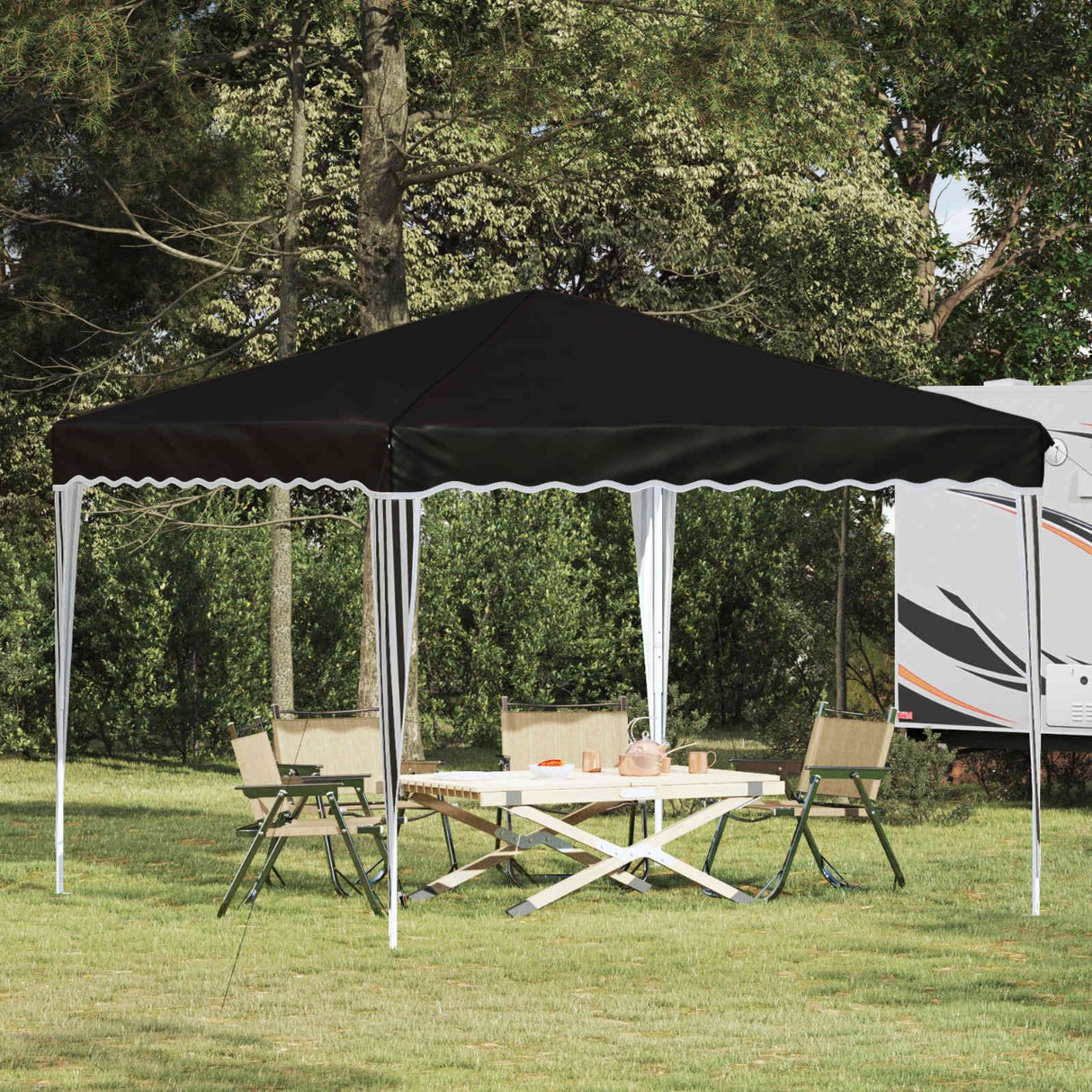 vidaXL Pop-up Feesttent Crème 288 x 288 x 245 cm Oxford Stof