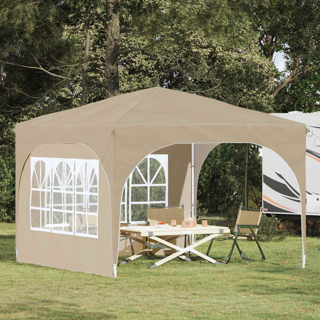 vidaXL Pop-up Party Tent 290 x 290 x 245 cm Cream