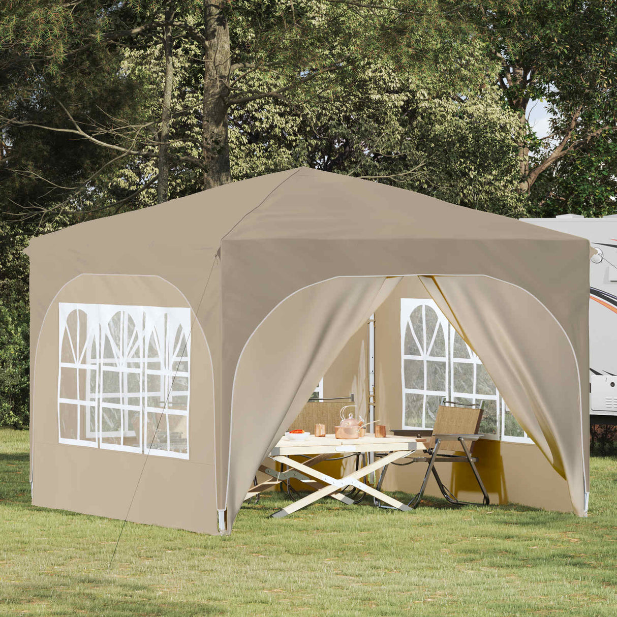 vidaXL Pop-up Party Tent 290 x 290 x 245 cm Cream