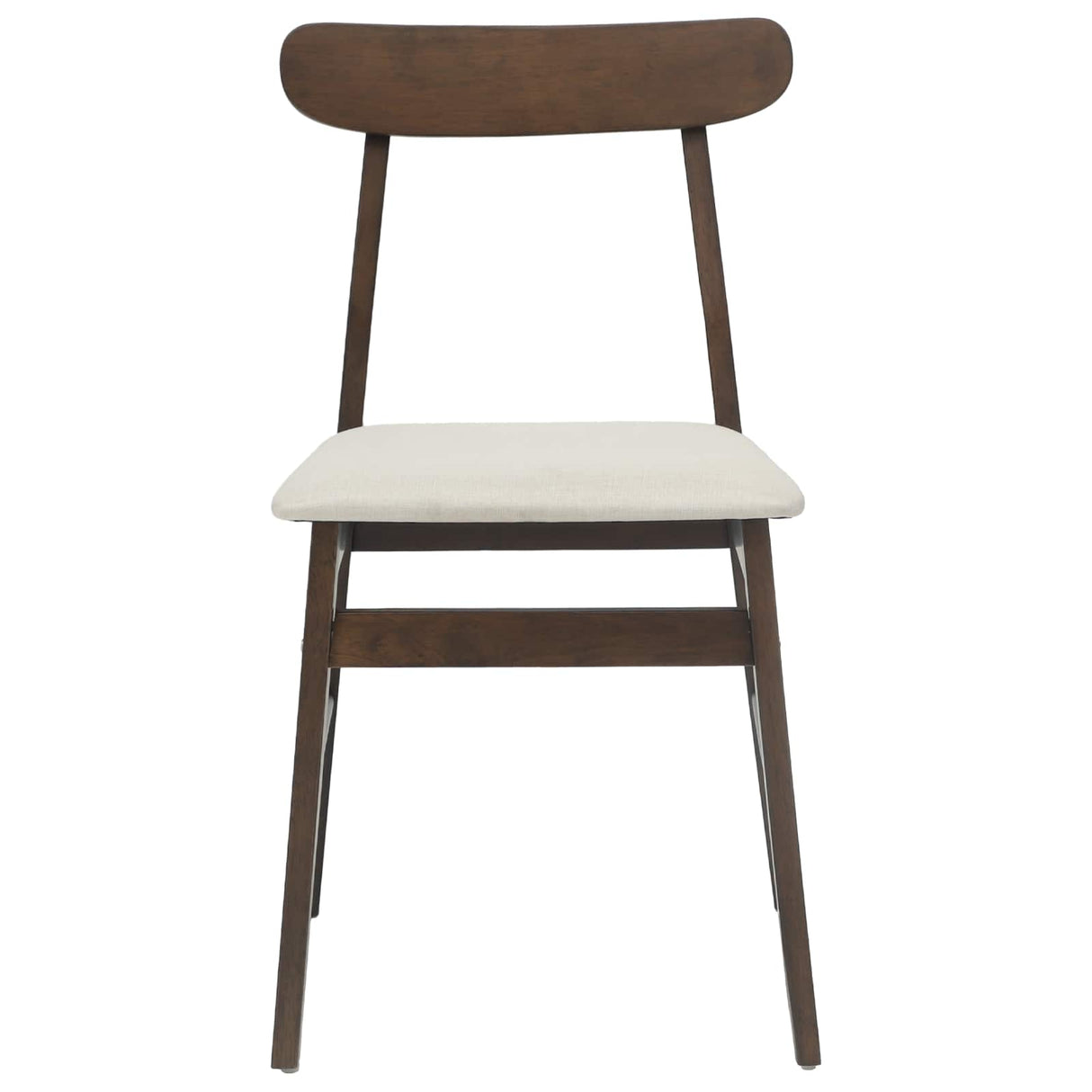 vidaXL Eetkamerstoel 2 pcs Donkerbruin, En, Wit Massief Rubberhout