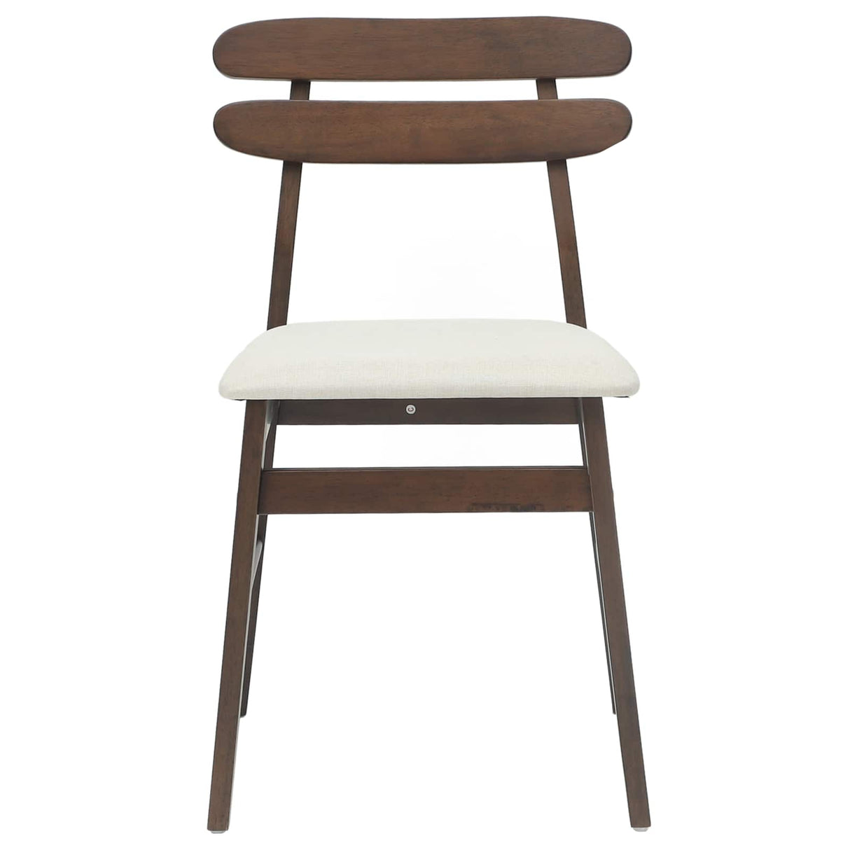vidaXL Eetkamerstoel 2 pcs Lichtbruin en Licht Massief Rubberhout