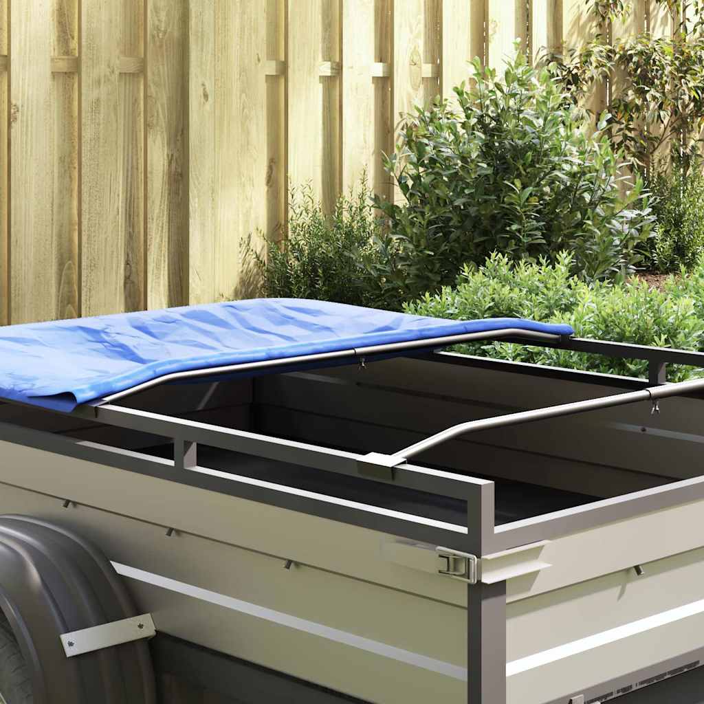 vidaXL Zeilbeugel voor aanhangers 2 pcs Zilver 100-145 cm Aluminium