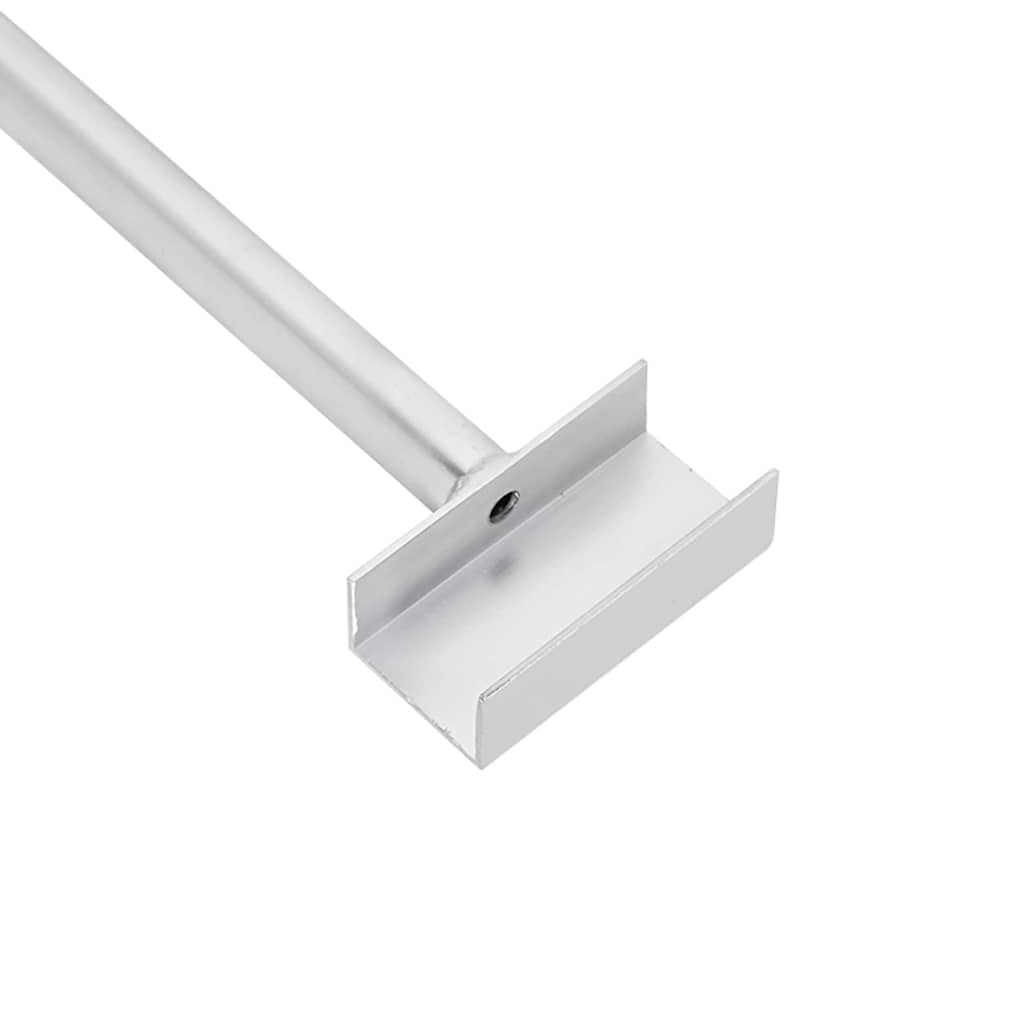 vidaXL Zeilbeugel voor aanhangers 2 pcs Zilver 100-145 cm Aluminium