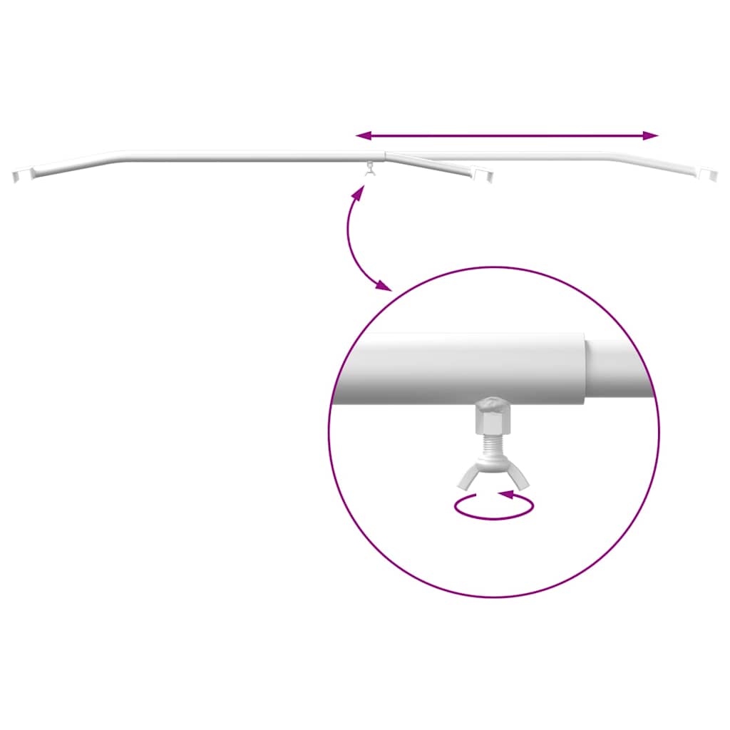 vidaXL Zeilbeugel voor aanhangers 2 pcs Zilver 100-145 cm Aluminium