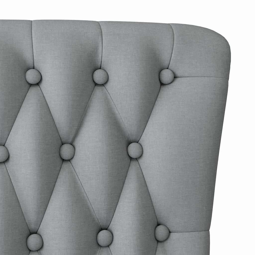vidaXL Slipperstoel Lichtgrijs 56,5 x 70 x 110 cm Stof
