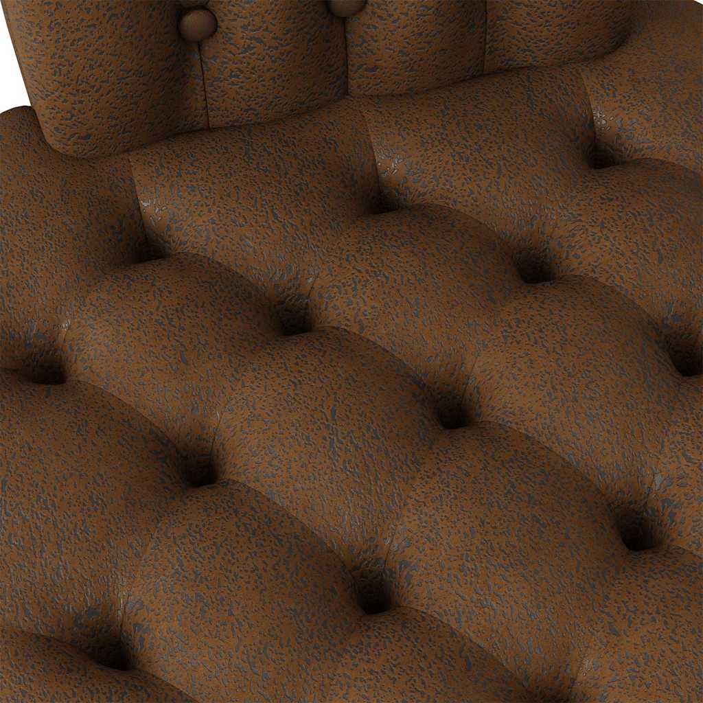 vidaXL Slipperstoel Bruin 56,5 x 70 x 110 cm Kunst Suède Leer