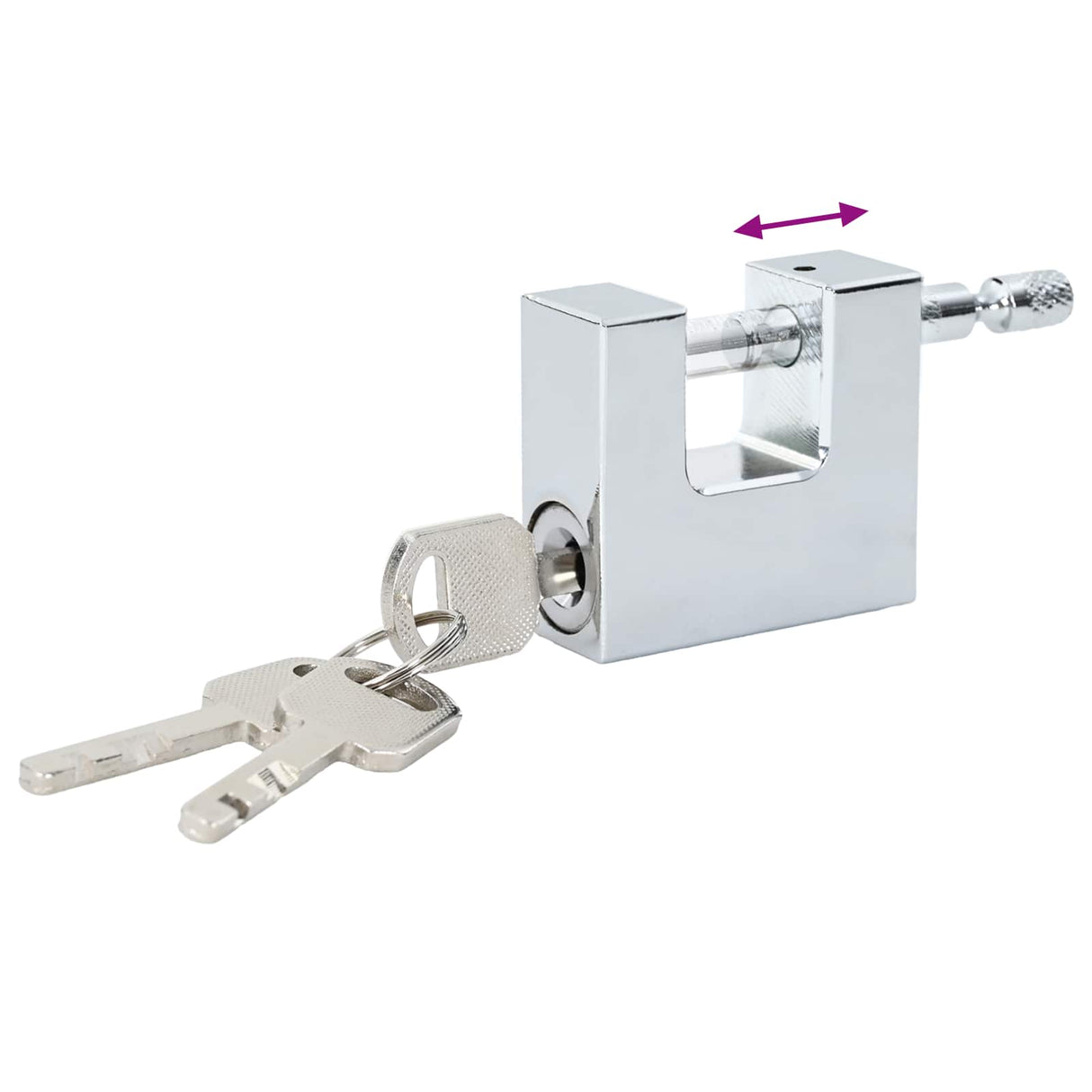 vidaXL Padlock Silver Steel