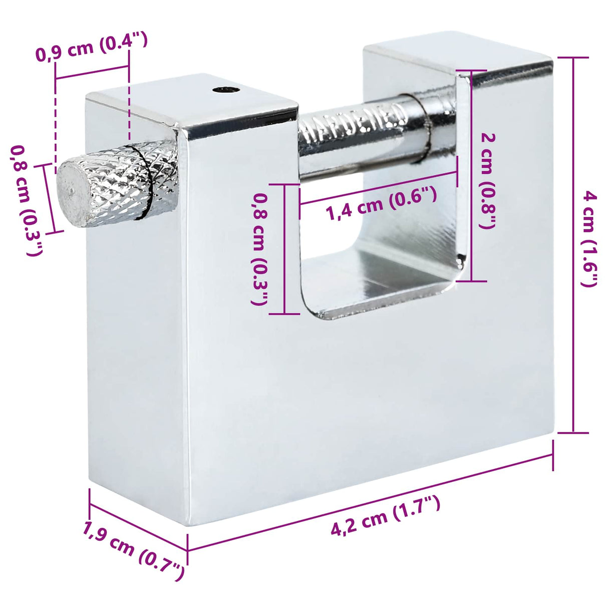 vidaXL Padlock Silver Steel