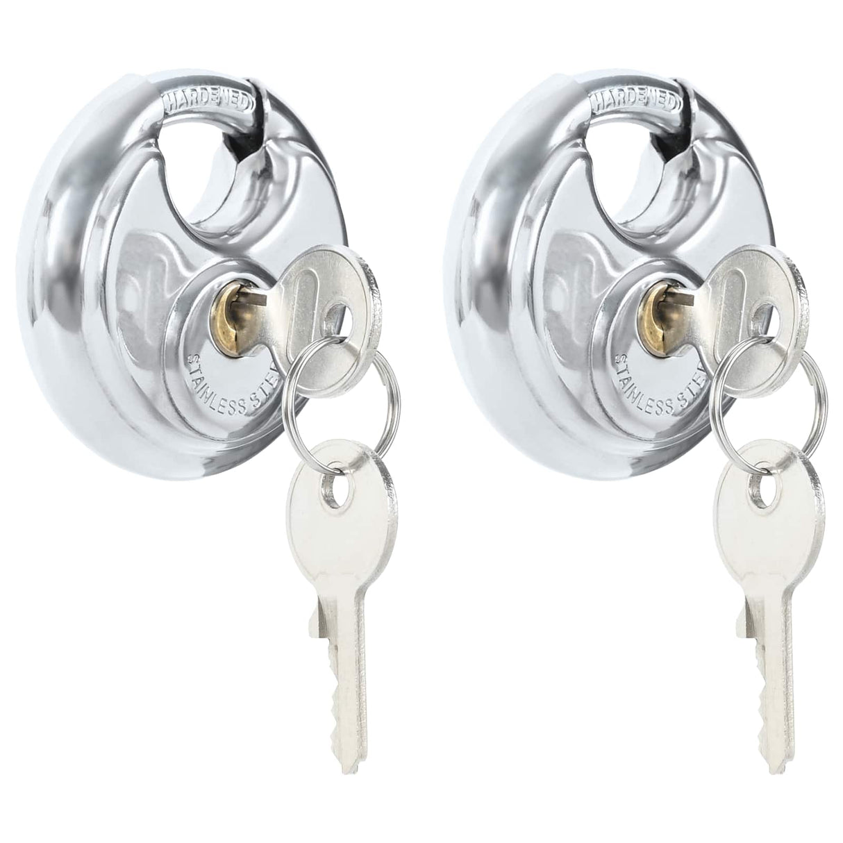 vidaXL Discusloten met sleutels 2 pcs Zilver 6 x 2,3 x 6 cm