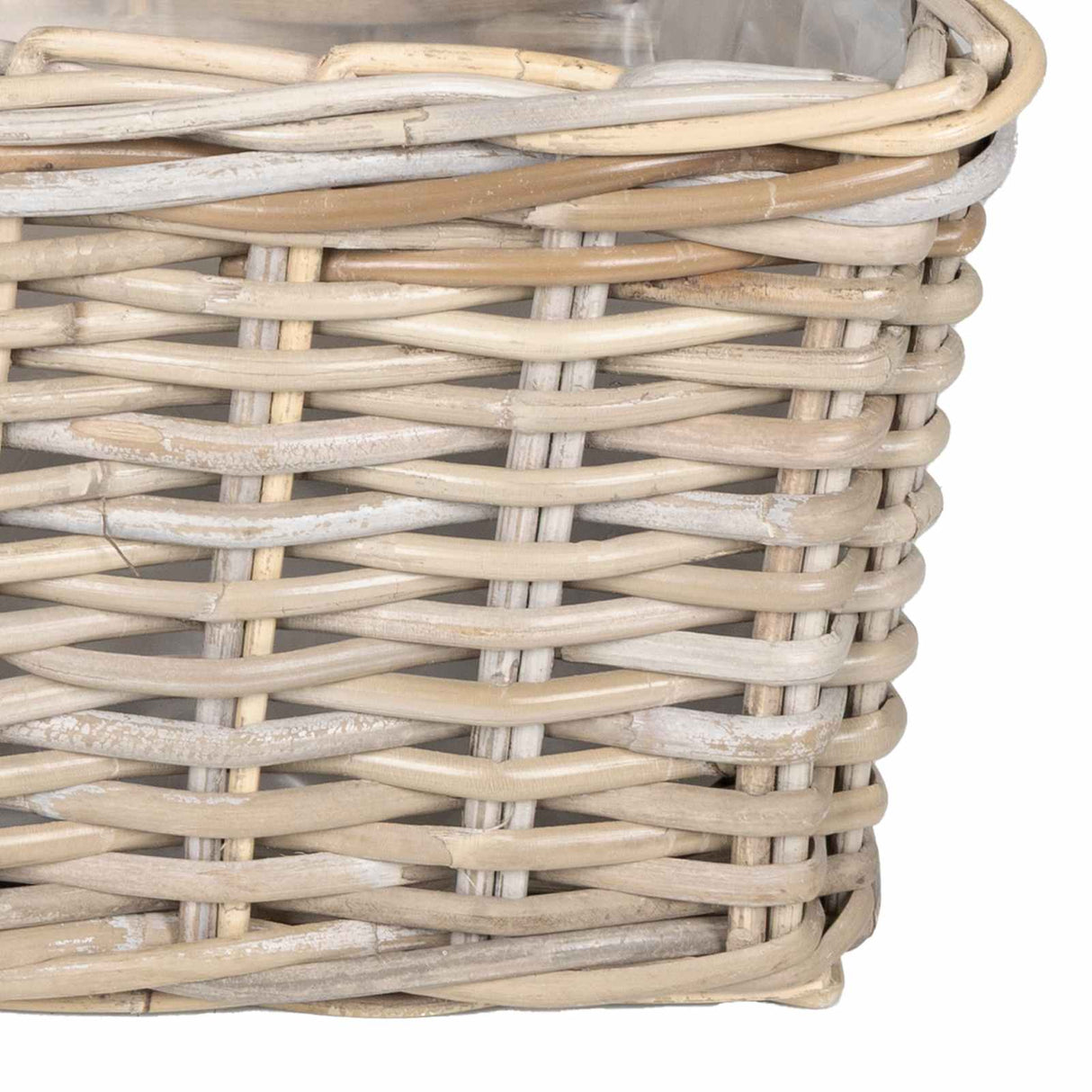 vidaXL Plantenemmertje met opslag 3 pcs Grijs Kubu Rattan