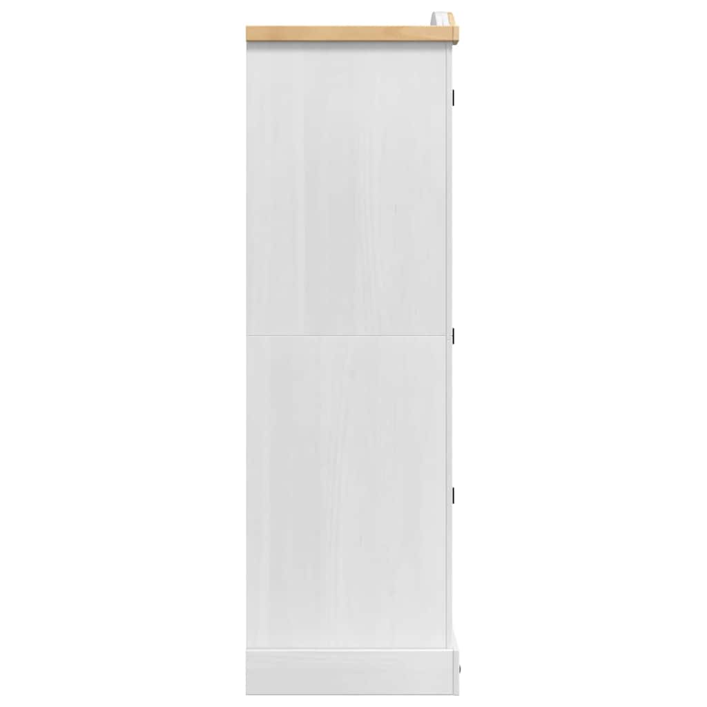 vidaXL Kledingkast Corona Wit 101 x 52 x 170 cm Massief grenenhout