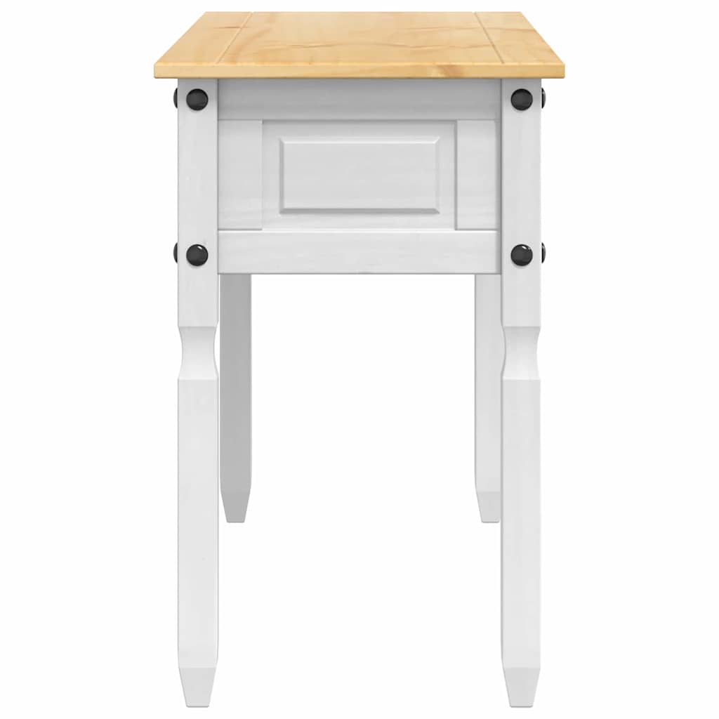 vidaXL Bijzettafel Corona Wit 115 x 46 x 73 cm Massief grenenhout