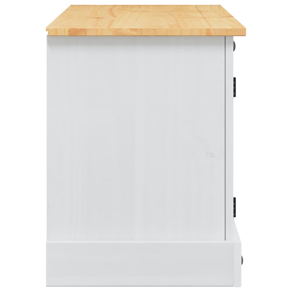 vidaXL TV Kast Corona Wit 100 x 40 x 52 cm Massief grenenhout