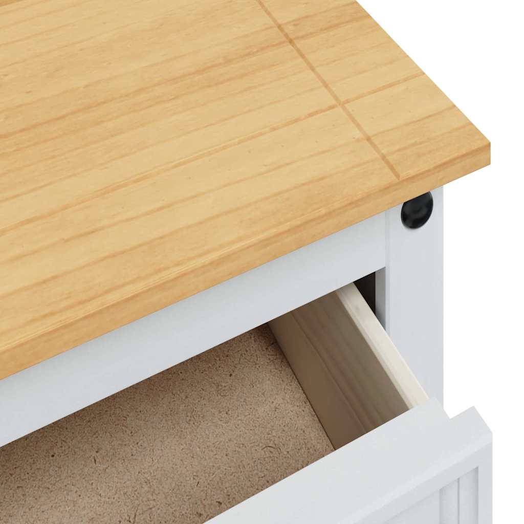 vidaXL Opbergkisten Corona Wit 112 x 40 x 75 cm Massief grenenhout